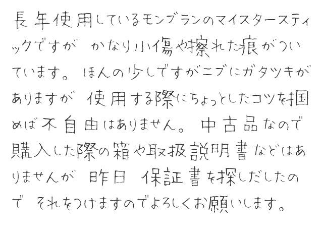 マイスターシュテュック 不具合 メモ